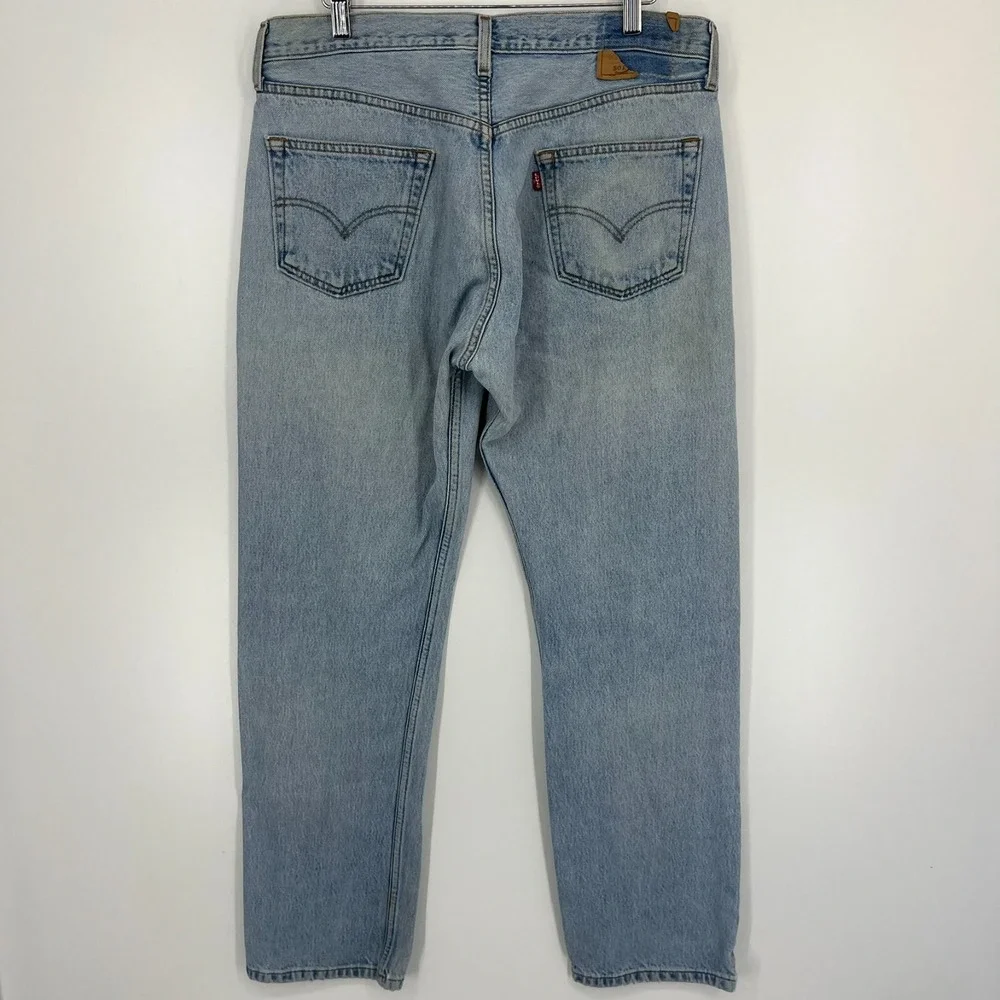 Levi's Jeans Men's Size 36 Blue‎ 501 Vtg Paper Tag 90's Button Fly Distressed